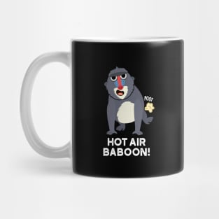 Hot Air Baboon Funny Farting Monkey Pun Mug